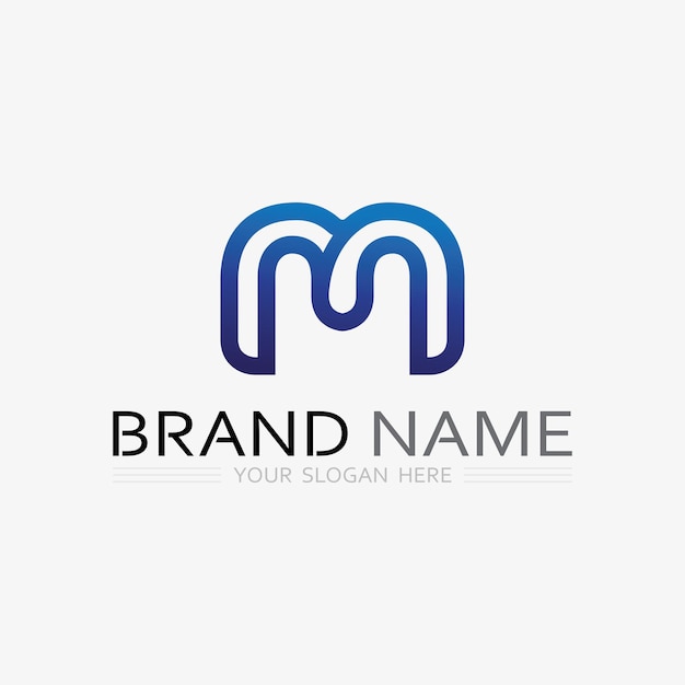 M Letter Logo Template vector illustration design