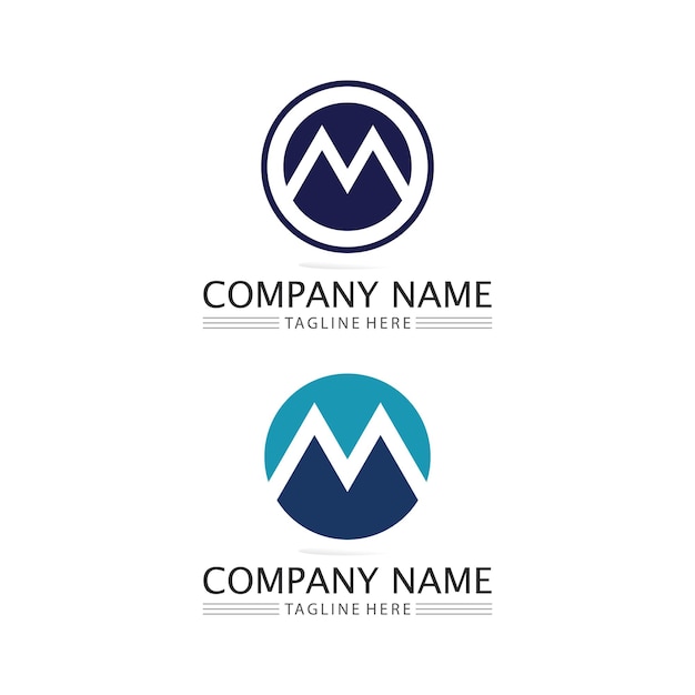 M Letter Logo Template vector illustration design