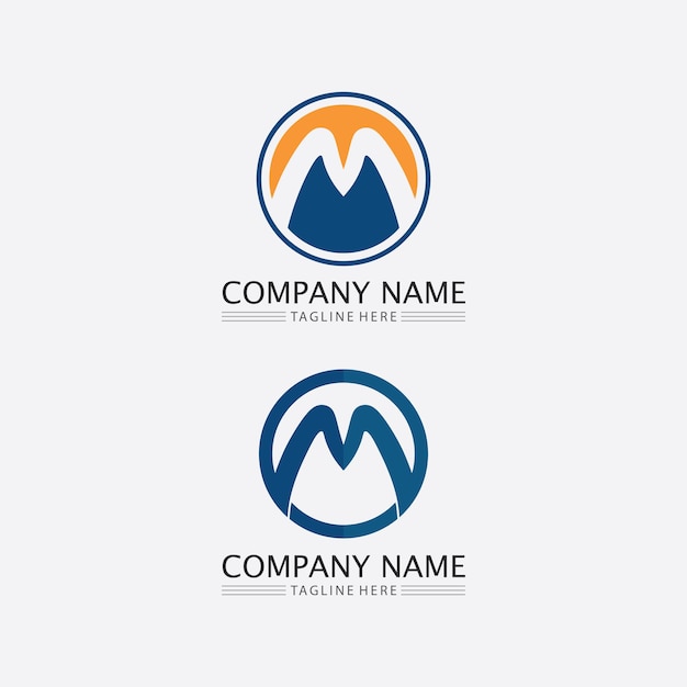 M Letter Logo Template