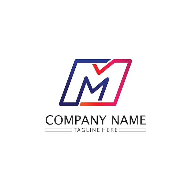 M Letter Logo Template