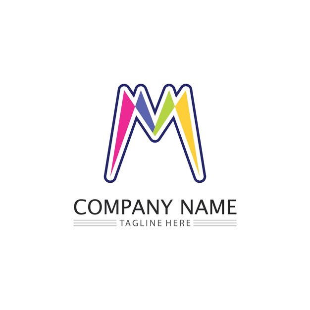 M Letter Logo Template