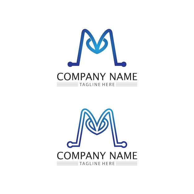 M Letter Logo Template