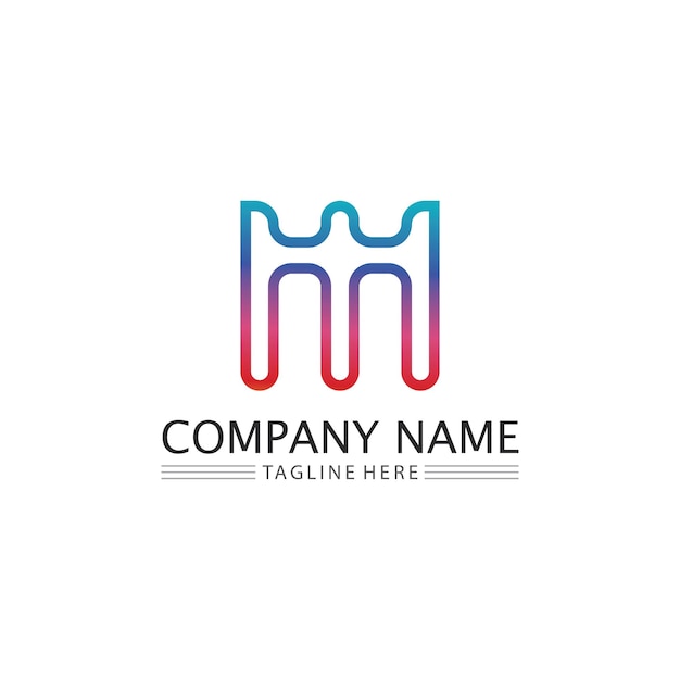 M Letter Logo Template