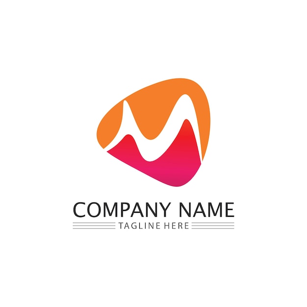 M Letter Logo Template