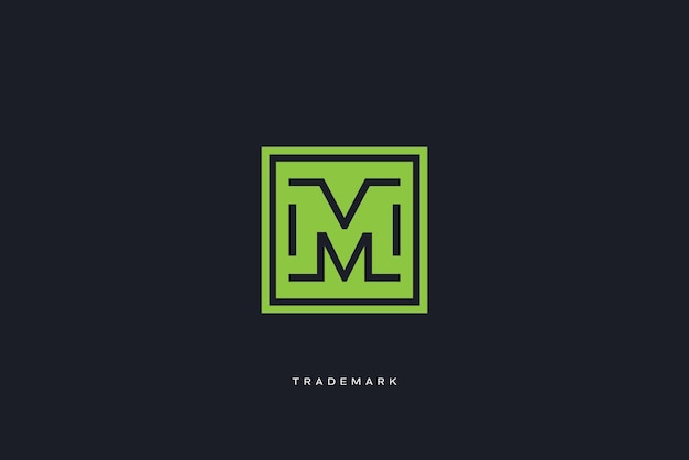 M letter vector trademark brand logo