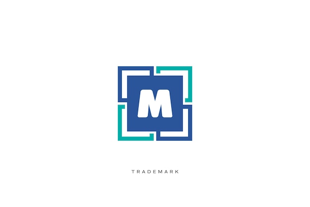 M letter vector trademark brand logo