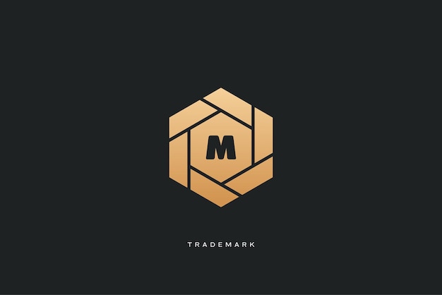 m letter vector trademark brand logo