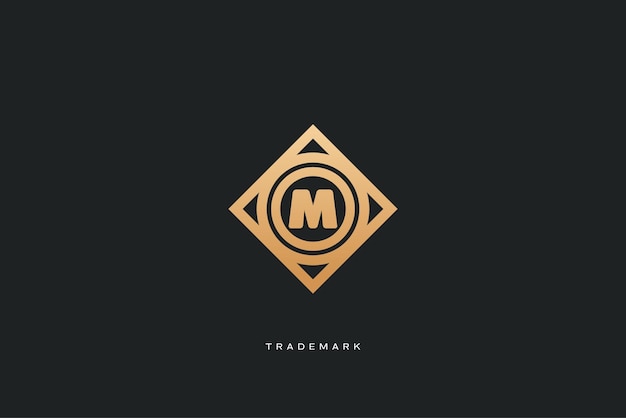 m letter vector trademark brand logo