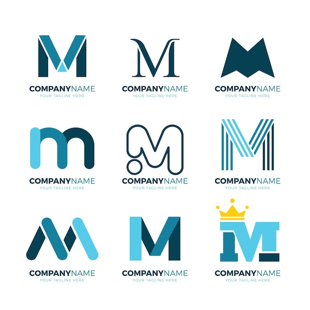 Vector m logo collection