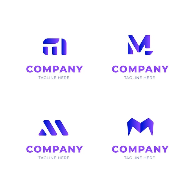 M logo design collection