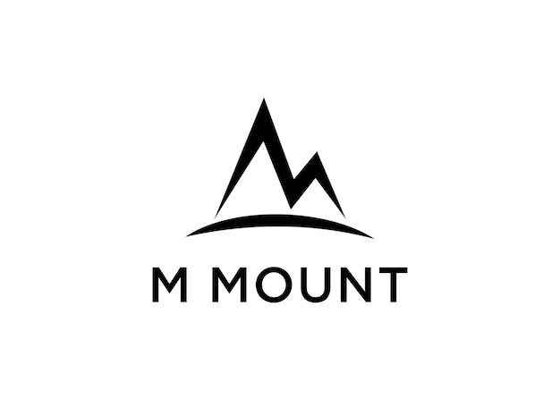 m mount logo design vector illustration