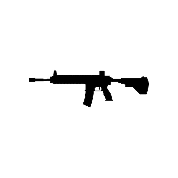 M416 weapon icon vector template illustration logo design