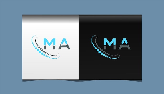 Vector ma initial modern logo design vector icon template