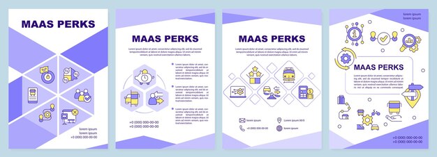 MaaS perks purple brochure template