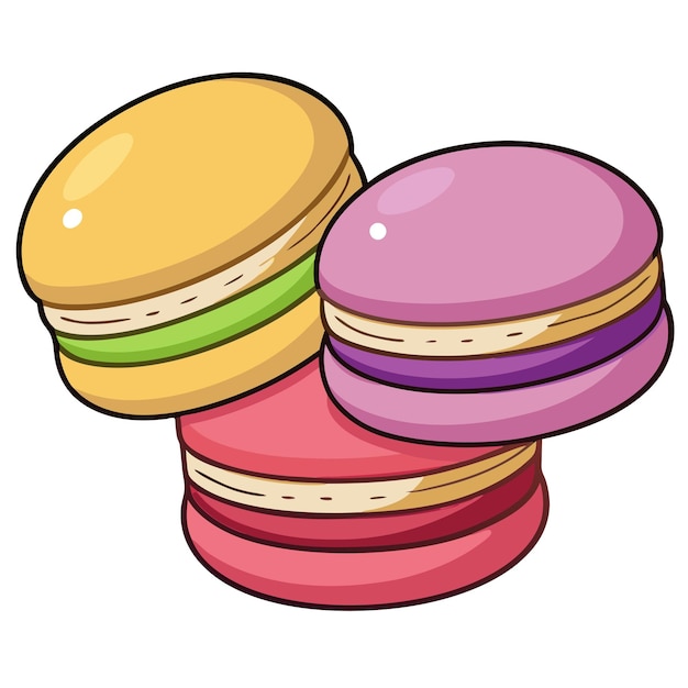 Vector macarons clipart vector art and illustration