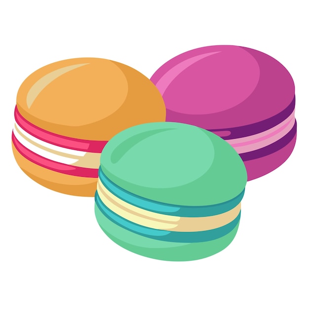 Vector macarons clipart vector art and illustration