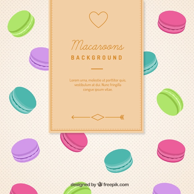 Vector macaroons background