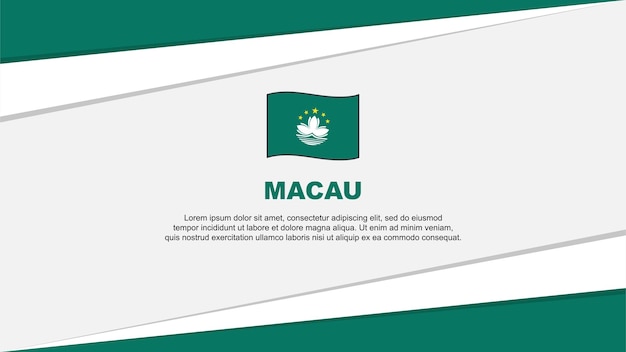 Macau Flag Abstract Background Design Template Macau Independence Day Banner Cartoon Vector Illustration Macau Design