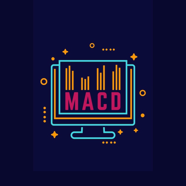 MACD trading indicator vector icon