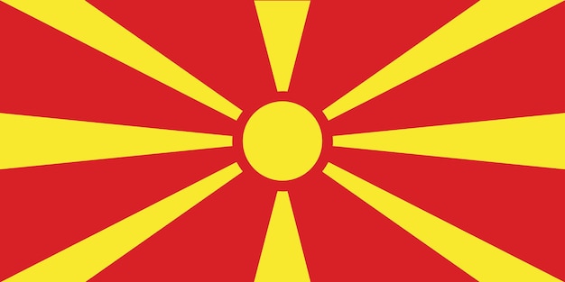 Macedonia Flag vector illustration National Flag of Macedonia