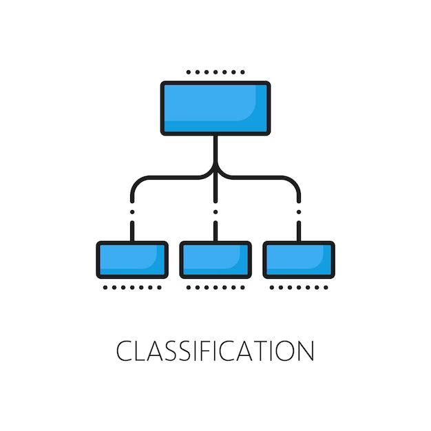 Vector machine learning ai classification linear icon