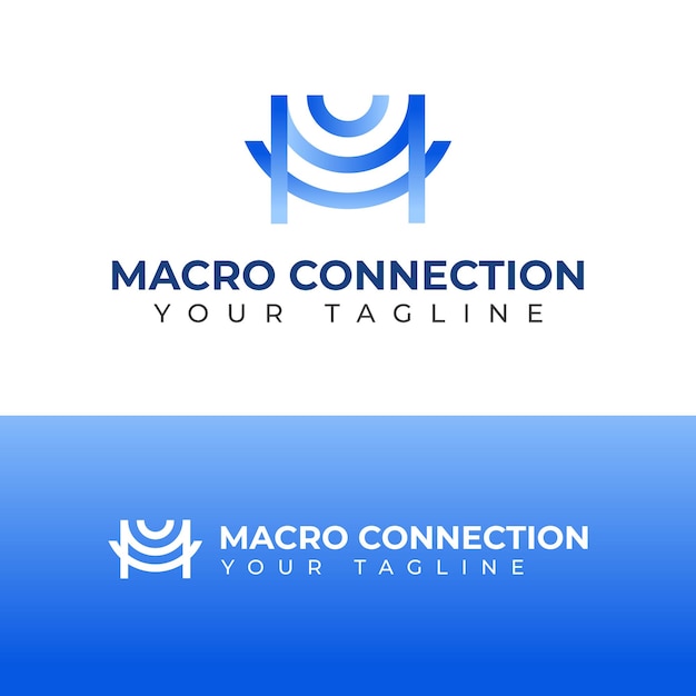 Macro Connection Logo Vector Illustration