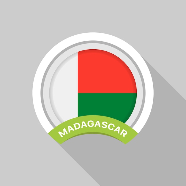 Madagascar flag icon isolated on white background Madagascar flag Flag icon glossy