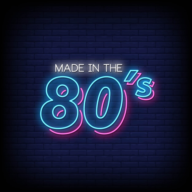 Made in the 80's Neon signboard