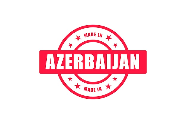 Made In Azerbaijan Rubber Stamp country stamp