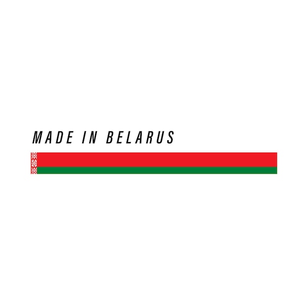 Vector made in belarus badge or label with flag isolated