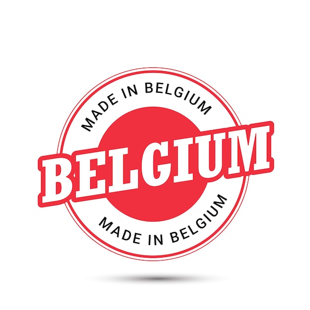 Made in Belgium logo Made in Belgium Flag logo trusts badge vector design