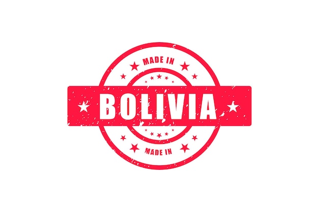 Made In Bolivia Rubber Stamp