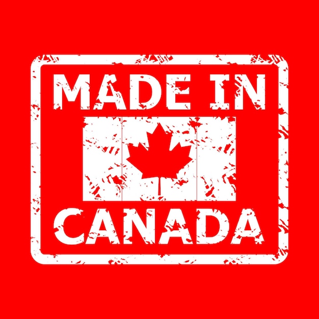 Made in canada stamp Fabricated rubber seal texture