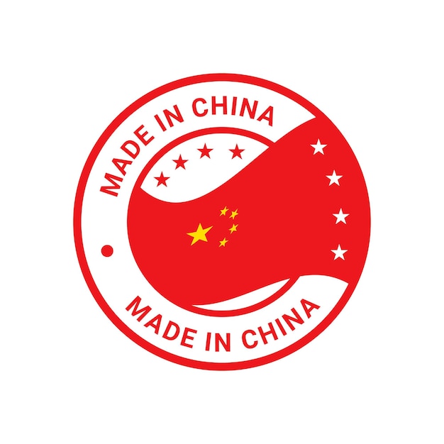 Made in China sticker Vector logo badges