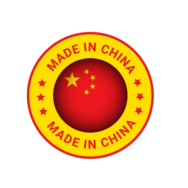 Made in China sticker Vector logo badges