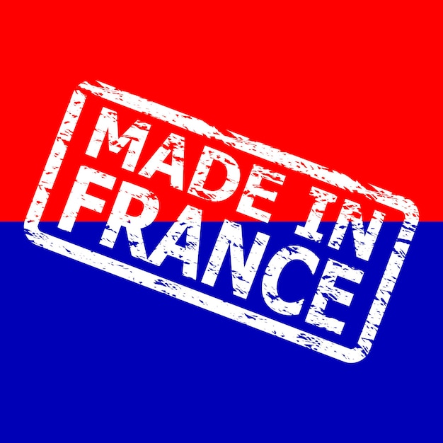 Made in france white rubber post stamp