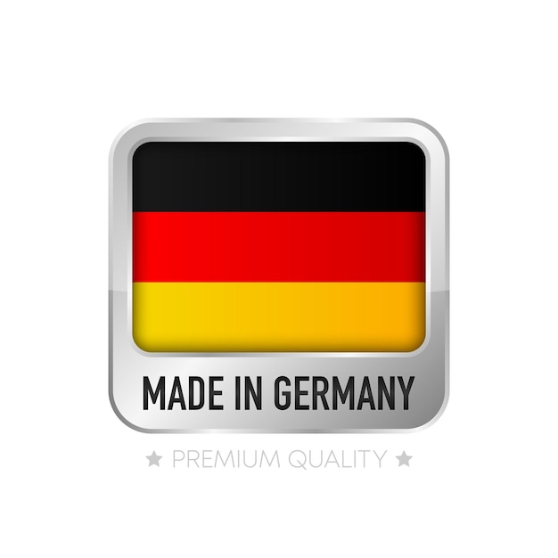 Made in Germany label Flat isolated stamp made in Germany 100 percent quality Quality assurance