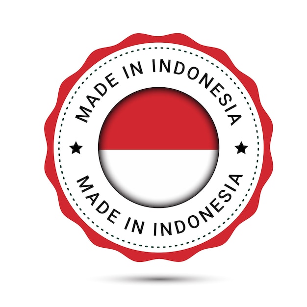 Made in Indonesia Flag vector logo, icons and trusts badge