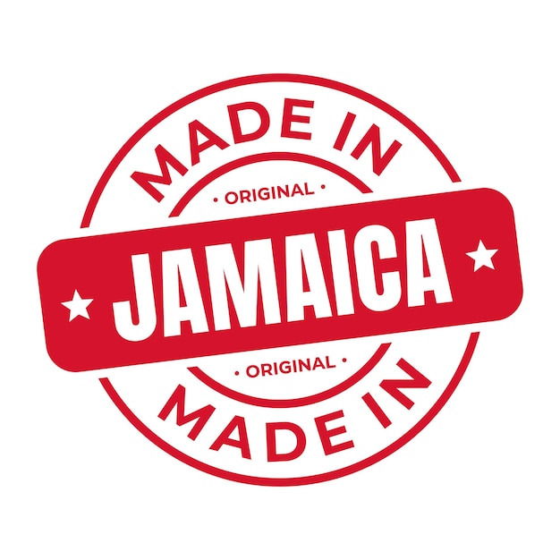 Made In Jamaica Stamp Logo Icon Symbol Design Seal National Original Product Badge Vector