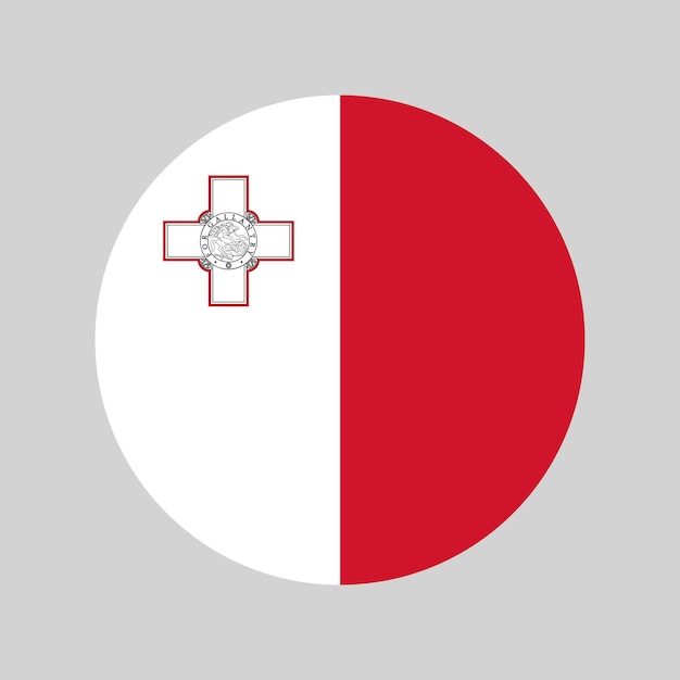 Vector made in malta round icon with national flag colors circle vector symbol