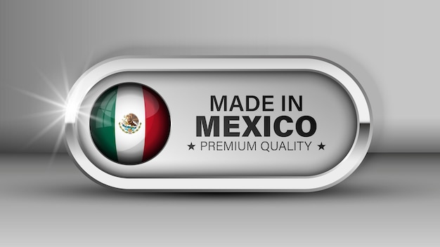 Vector made in mexico graphic and label element of impact for the use you want to make of it