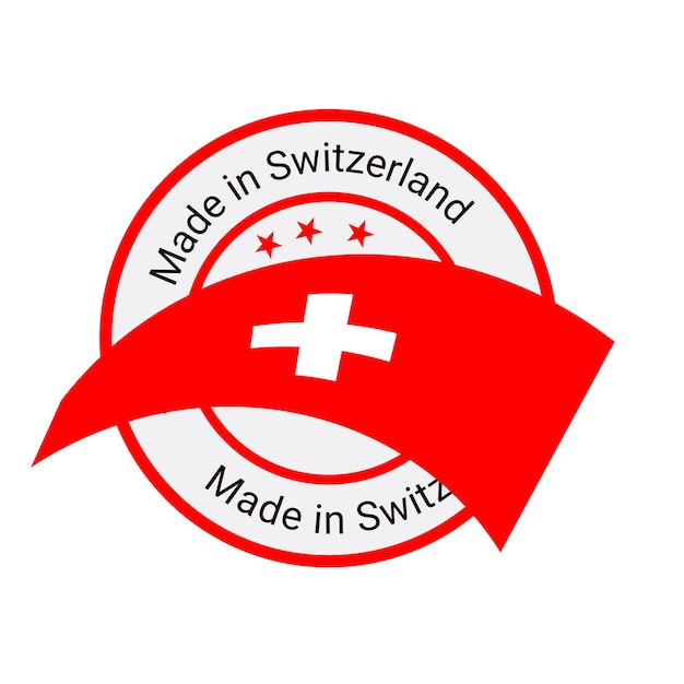 Made in Switzerland Vector logo design Made in Switzerland flags design trusts badge