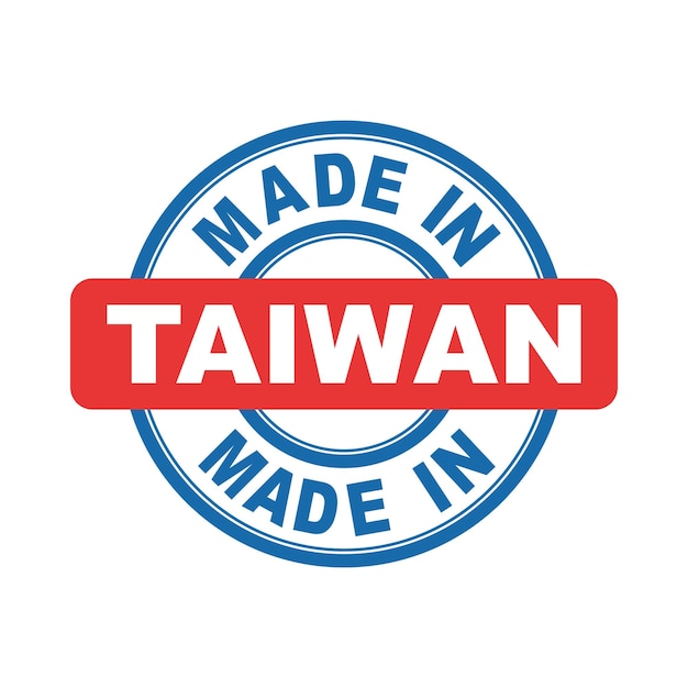 Made in Taiwan Vector emblem flat