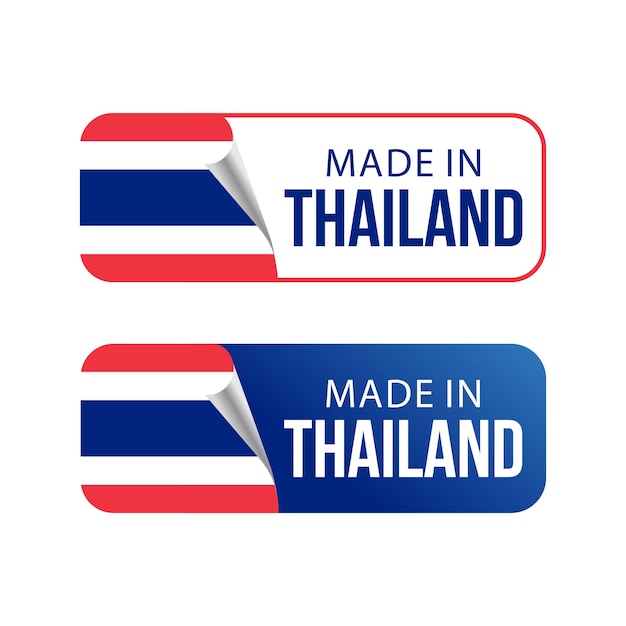 Made in Thailand tag label. sticker, eps, logo, icon for business product. vector illustration