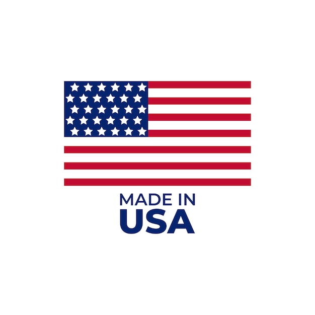 Made in USA label American banner template Vector illustration