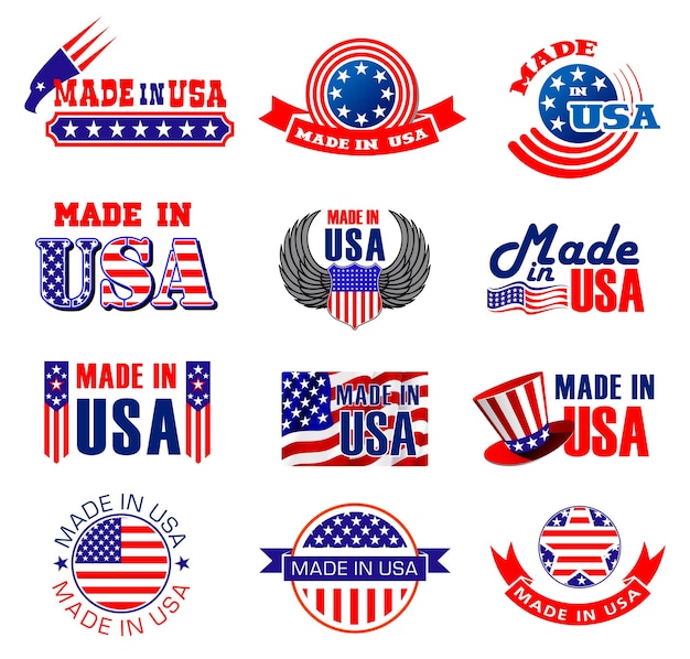 Vector made in usa quality tags