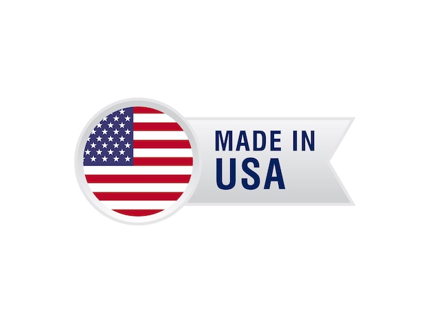 Made In usa stamp sticker label vector design