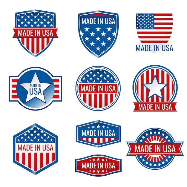 Made in USA vector icons