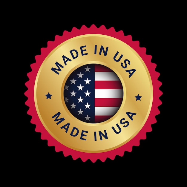 Made in USA  vector logo badge