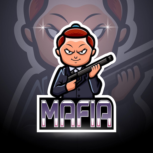 Mafia esport logo mascot design